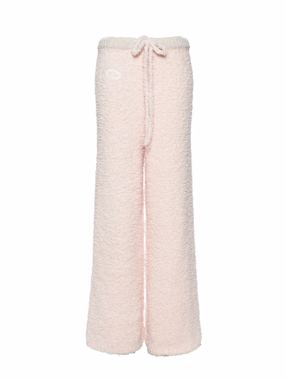 Boys Lie Plush Wide-Leg Lounge Pants in Pale Pink